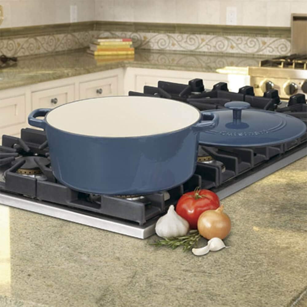 Cuisinart Chef's Classic Enameled Cast Iron Round Covered Casserole (Provencial Blue, 7- Quart)