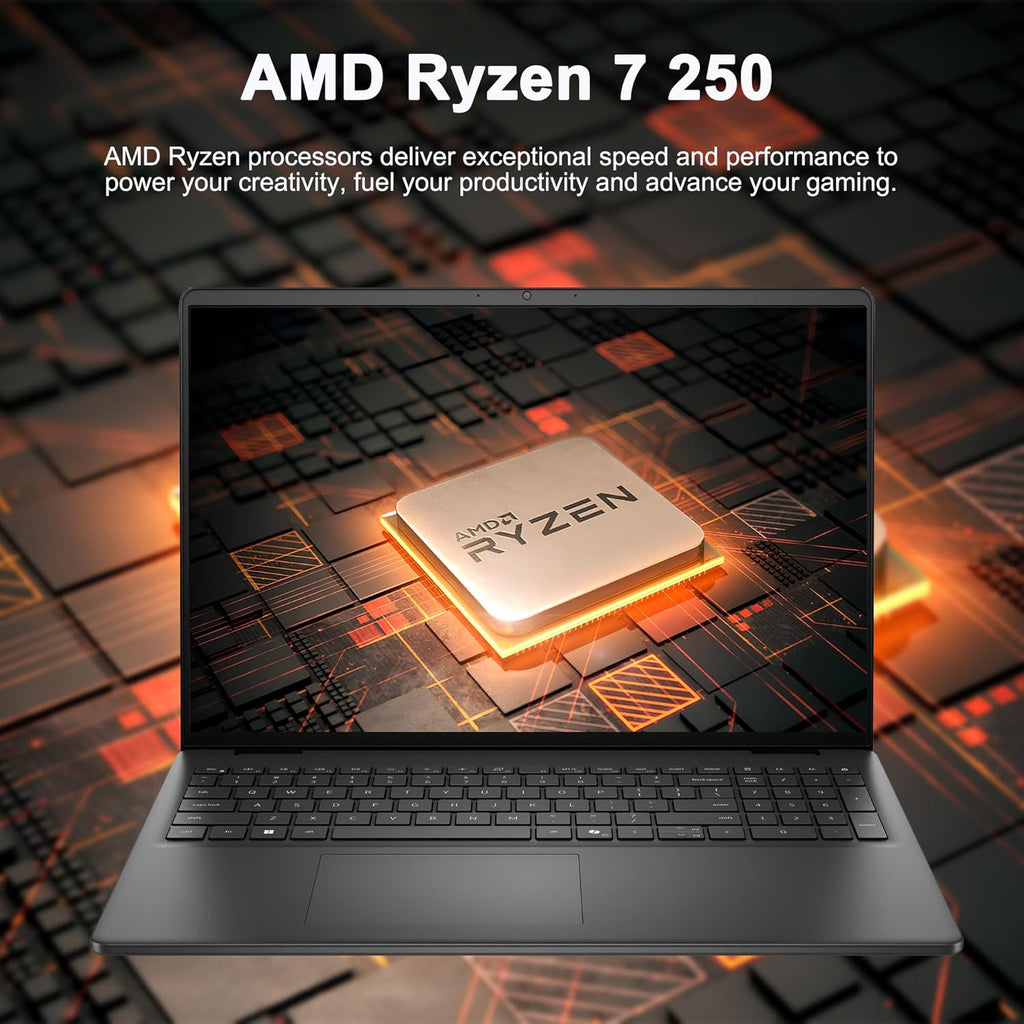 Dell 16 Laptop 16" WUXGA Touchscreen AMD 8-core Ryzen 7 250 16GB DDR5 1TB SSD Backlit ExpressCharge Wi-Fi6 for Creator Designer Business Professional Work Win11Pro