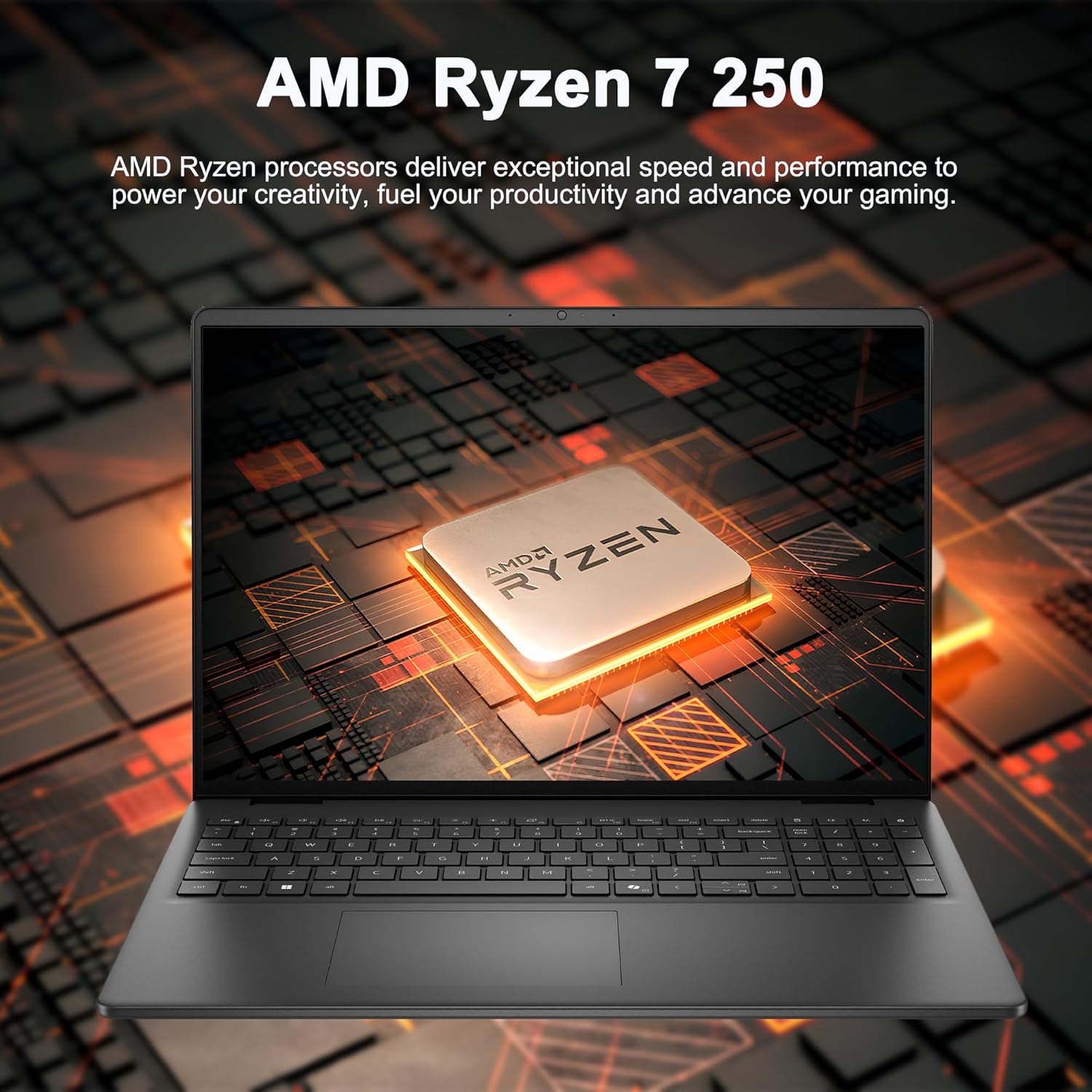 Dell 16 Laptop 16" WUXGA Touchscreen AMD 8-core Ryzen 7 250 16GB DDR5 1TB SSD Backlit ExpressCharge Wi-Fi6 for Creator Designer Business Professional Work Win11Pro