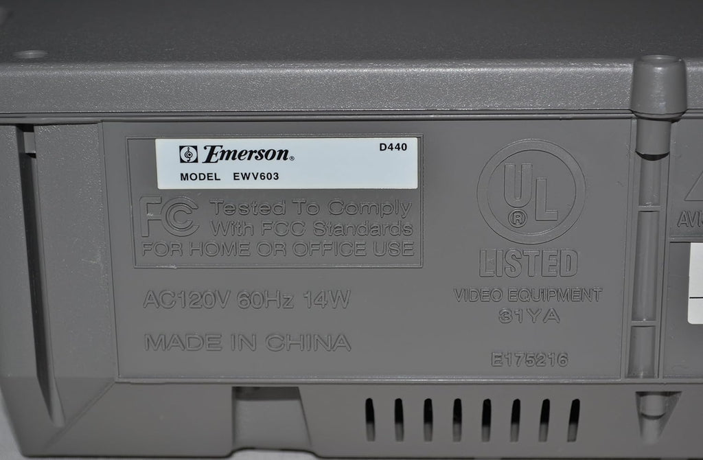 Emerson EWV603 4 Head HIFI Stereo ON-SCREEN MENU Video Player / Recorder (VCR) with 19 Micron Heads