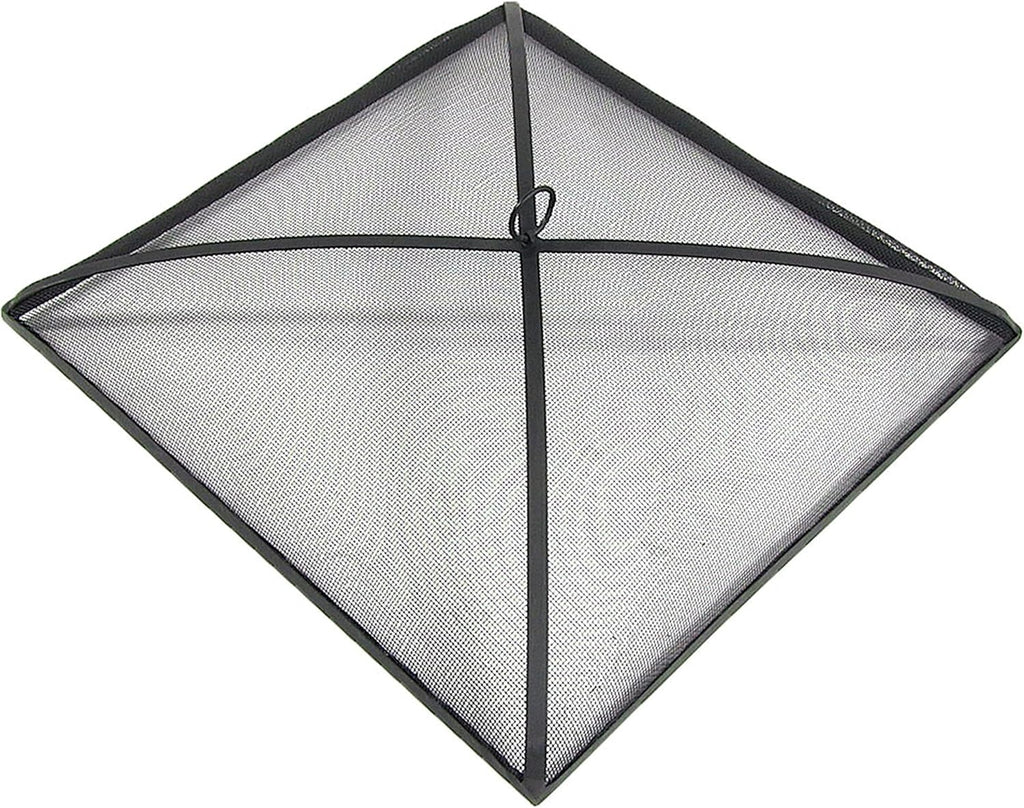 Sunnydaze Heavy-Duty Steel Mesh Fire Pit Spark Screen Cover - Outdoor Fire Pit Screen Cover - Square - Black - 36-Inch