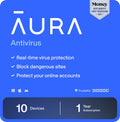 Aura Antivirus | Internet Security | 10 Devices | Includes VPN, Password Manager, Breach Alerts, Anti-Track, Dark Web Monitoring | Antivirus Plan, 1 Year Prepaid Subscription PC/Mac Online Code