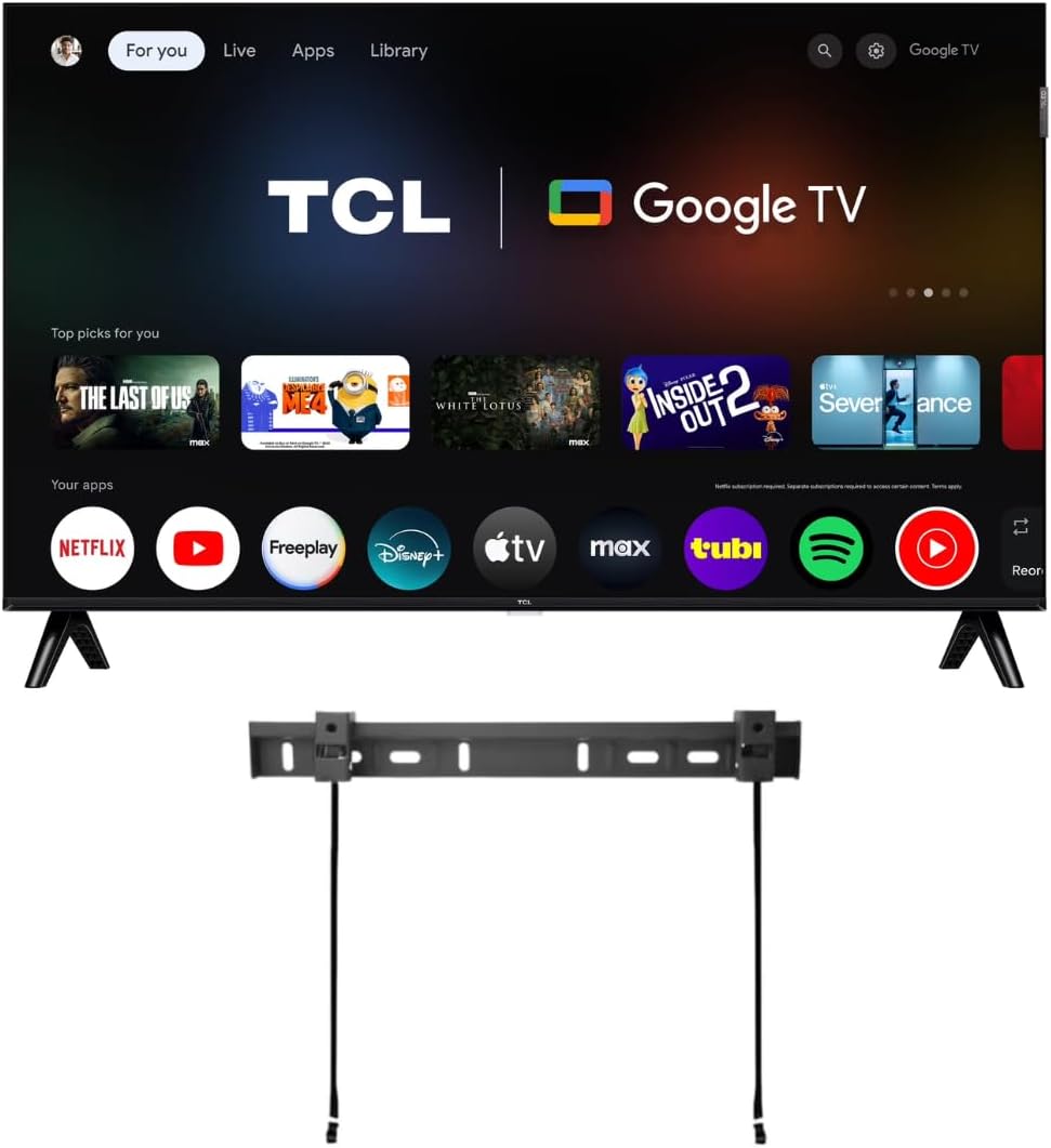 TCL - 32" Class Q3K Series 1080P Full HD QLED, HDR 10, HVA Panel, Motion Rate 120, 60Hz, Bluetooth, FullView + Free Wall Mount (2025) (Renewed)