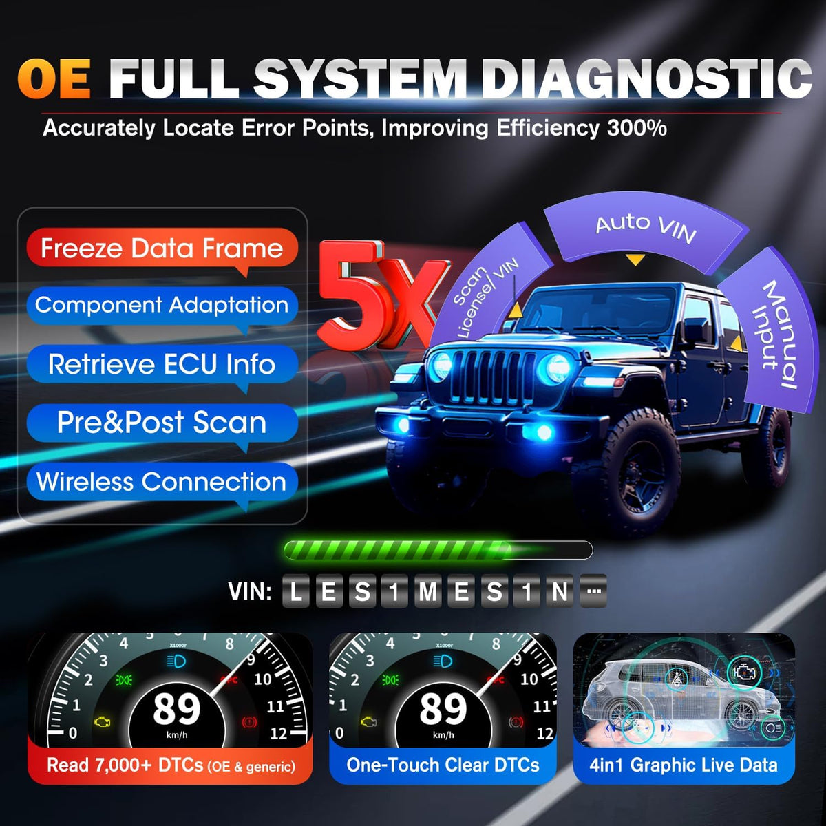 Autel Scanner MaxiCOM MK900BT, 2026 MK900-BT V2.0 Bidirectional Diagnostic Tool, 8in Up of MK900 MX900 MK808S MK808BT MX808S MK808Z, 3000+ Active Tests, 40+ Service, CAN-FD&DOIP, All System, FCA 11 OS