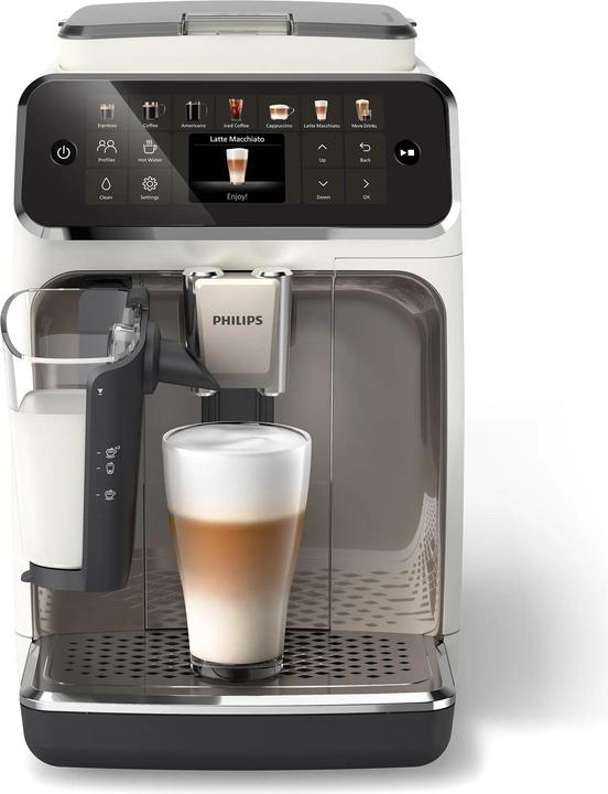Philips Kaffeevollautomat Serie 4400 EP4443/70 LatteGo-Milchsystem Weiß Und Silber