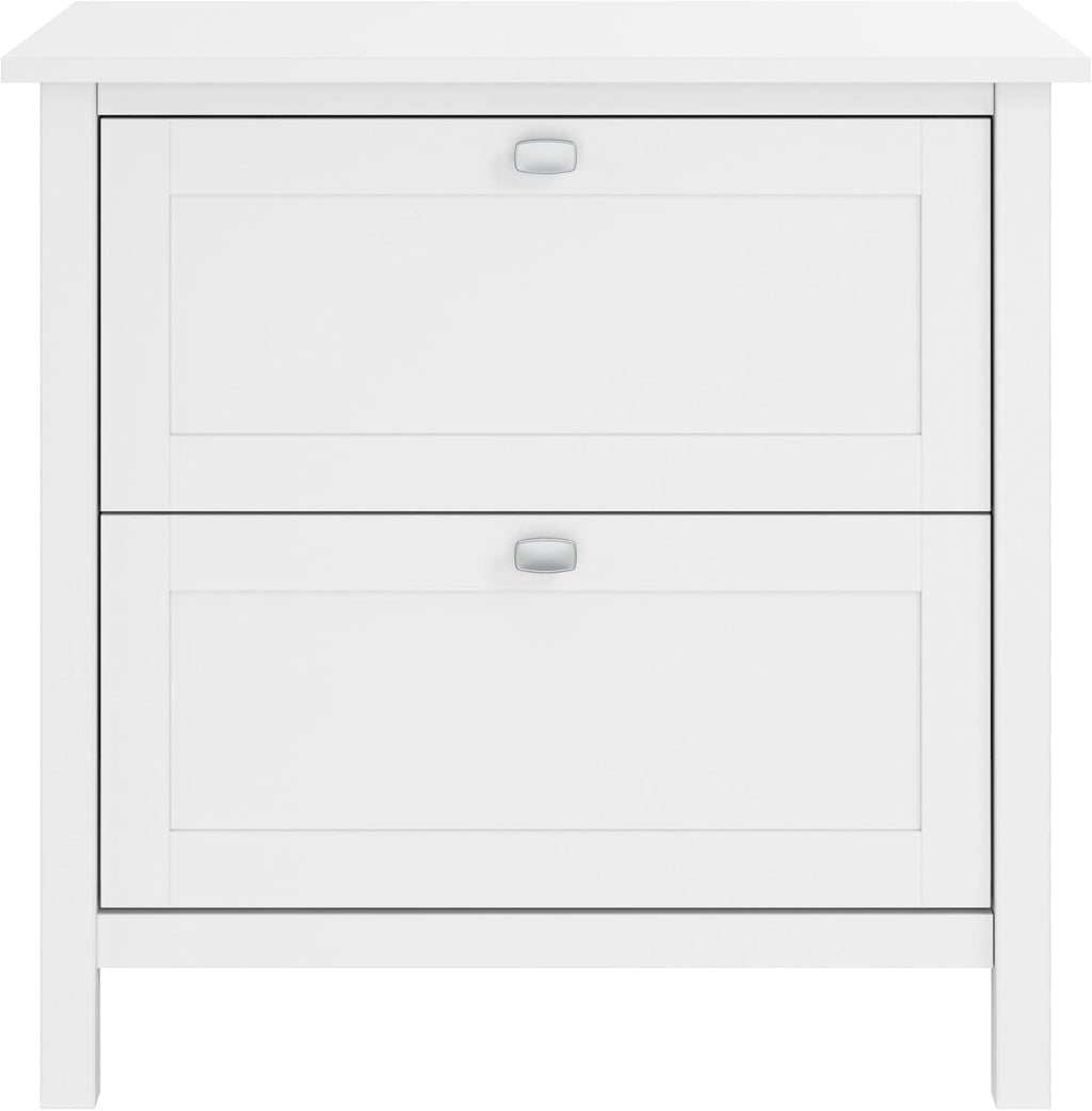 Bush Home Broadview 2 Drawer Lateral File Cabinet in Pure White