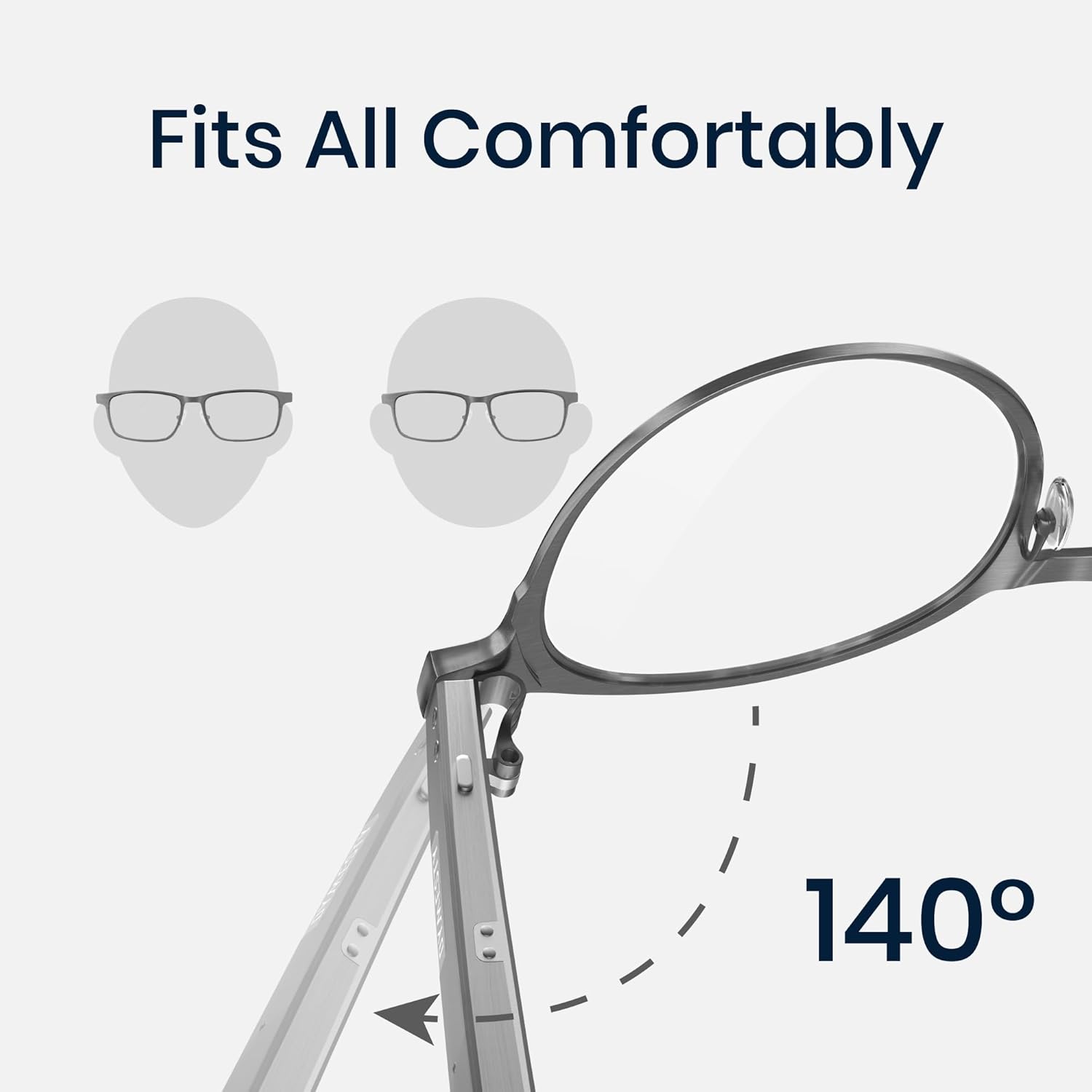 AI Smart Glasses,Titanium Frame,Real-Time Translation,Recording Glasses with ChatGPT,Bluetooth Audio Glasses, 48H Battery Life for Men and Women,Gray