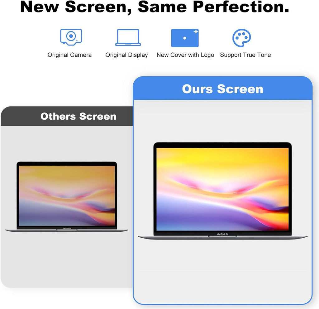 A2337 Screen Replacement A2337 LCD for 13 inches MacBook M1 air 2020 Year 2560x1600 Replacement LCD Full Assembly for EMC 3598 MGN63 Space Gray