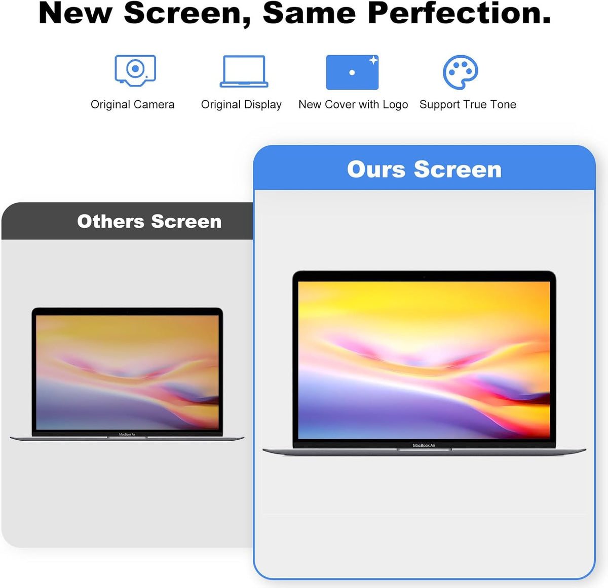 A2337 Screen Replacement A2337 LCD for 13 inches MacBook M1 air 2020 Year 2560x1600 Replacement LCD Full Assembly for EMC 3598 MGN63 Space Gray