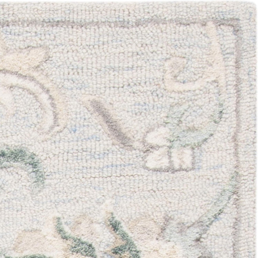 SAFAVIEH Glamour Collection Area Rug - 9' x 12', Light Blue & Ivory, Handmade Wool, Ideal for High Traffic Areas in Living Room, Bedroom (GLM624L)