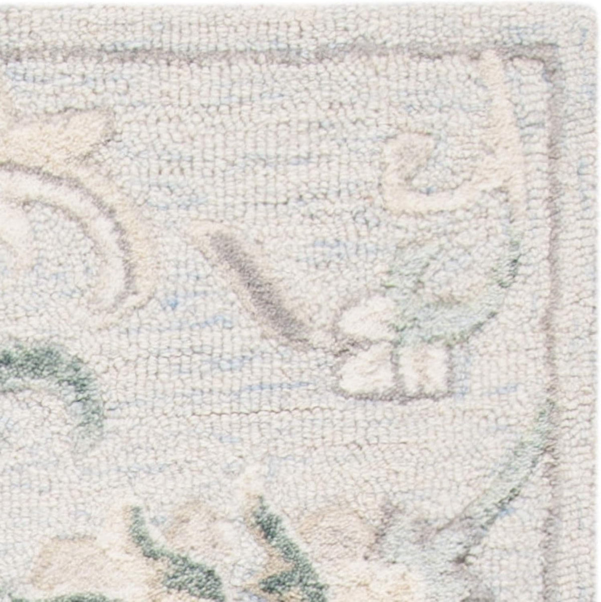 SAFAVIEH Glamour Collection Area Rug - 9' x 12', Light Blue & Ivory, Handmade Wool, Ideal for High Traffic Areas in Living Room, Bedroom (GLM624L)