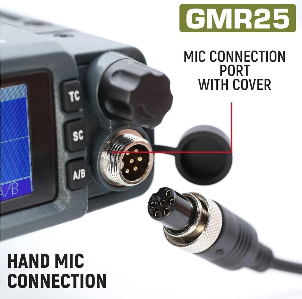 Rugged Radios GMRS 25 Watt Waterproof Two Way Mobile Radio Only for Overlanding Off Road Farming