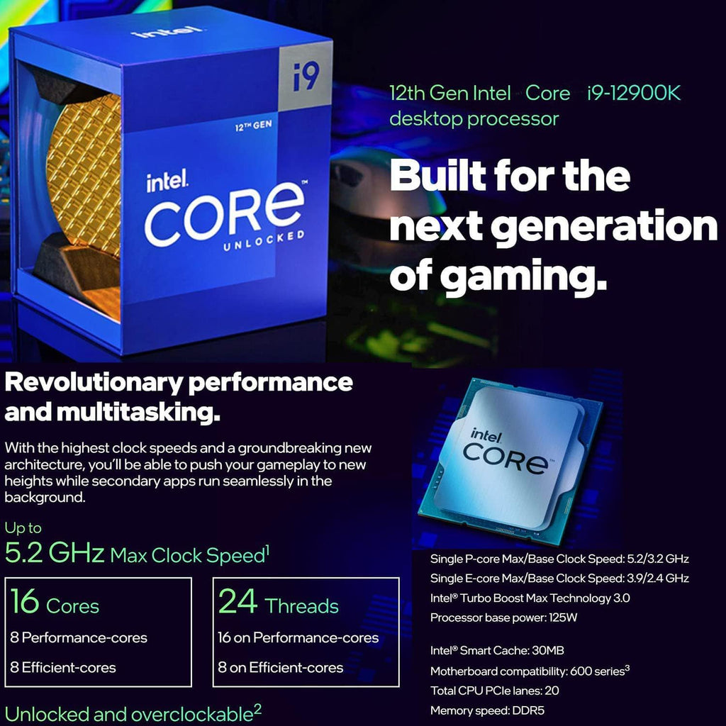 Micro Center CPU Motherboard Combo -12900K 12th Gen 16-Cores LGA 1700 Desktop Processor with Z790 MAX Gaming WIFI7 ATX Motherboard