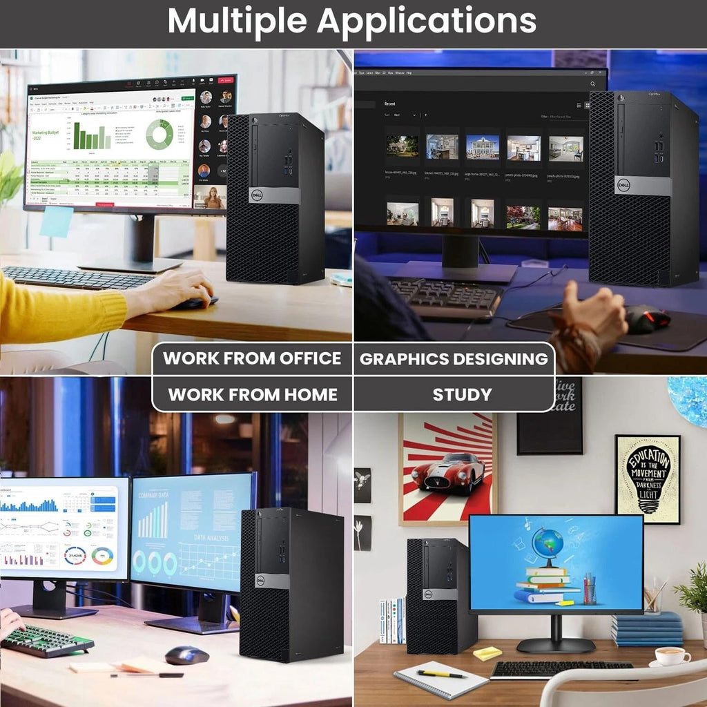 Dell Optiplex 7040 Mini Tower Desktop Computer PC - Intel Core i5-6500 6th Gen 3.2GHz - 32GB DDR4 RAM - 512GB SSD - Intel HD Graphics 530 - Built-in WiFi - Office & Home PC - Window 11 Pro (Renewed)