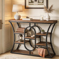 Tribesigns 41.3-Inch Console Table, Industrial Entryway Table with Storage Shelves, Small Narrow Sofa Table for Living Room, Behind Couch, Hallway & Foyer (Rustic Brown)