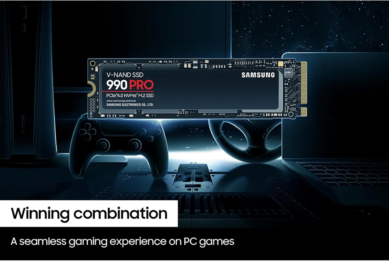 Samsung 990 PRO SSD 2TB NVMe M.2 PCIe Gen4, M.2 2280 Internal Solid State Hard Drive, Seq. Read Speeds Up to 7,450 MB/s for High End Computing, Gaming, and Heavy Duty Workstations, MZ-V9P2T0B/AM