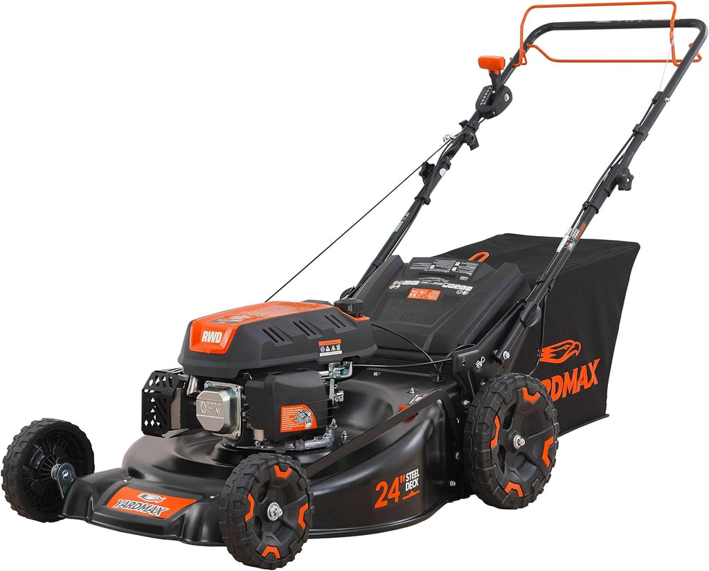 24 in. 201 cc Select PACE 6 Speed CVT High Wheel RWD 3-in-1 Gas Walk Behind Self-Propelled Lawn Mower W/Recoil Start