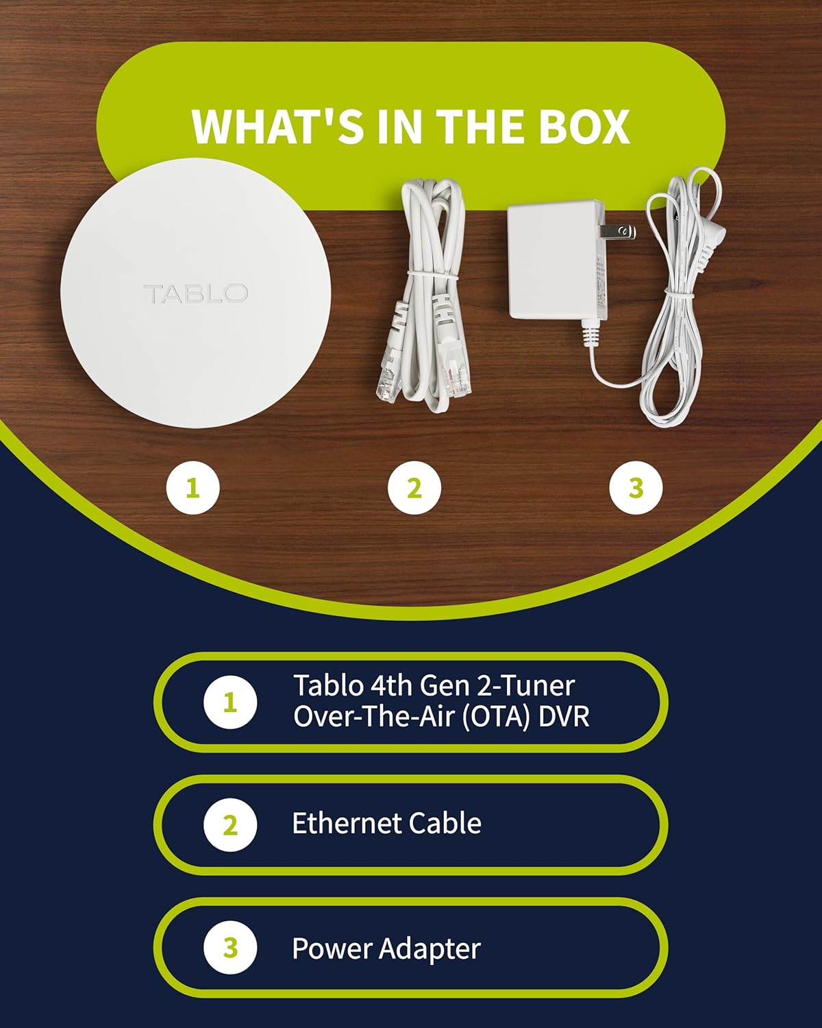 Tablo TV 4th Gen 2-Tuner Over-The-Air (OTA) DVR - Watch, Pause & Record Live Television, News, Sports & Movies Throughout Your Home Over Wi-Fi - Pairs w/Any TV Antenna - No Subscriptions