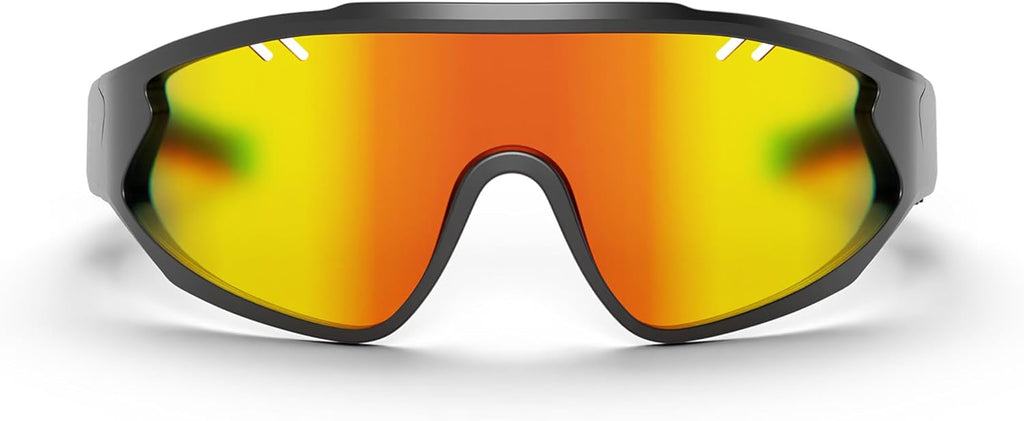 Reebok Voltage Smart Audio Sunglasses, Red Mirror Polarized Lens, Unisex, HiFi Bluetooth Sport Glasses with UV Protection - Powered by Lucyd