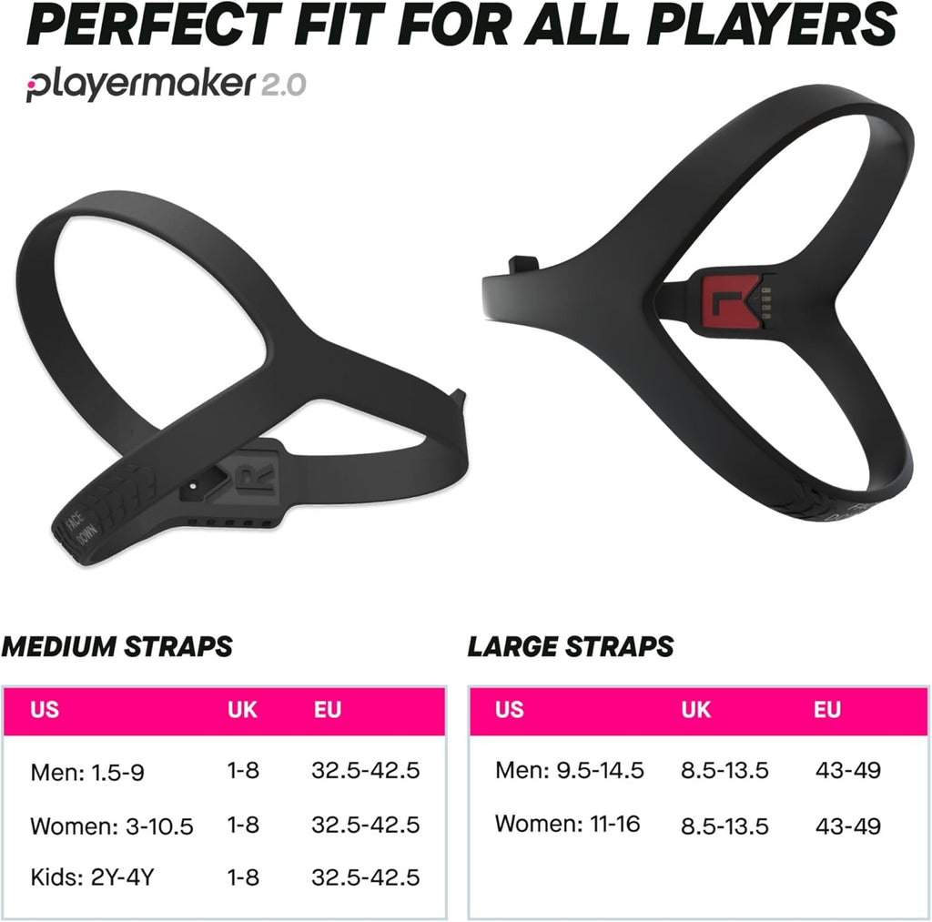 Playermaker 2.0 Smart Soccer Tracker for Cleats, 25+ Technical & Physical Soccer Training Metrics, 12 Month Access to Playermaker Technology App Included, Next-Level Precision Beyond GPS Trackers