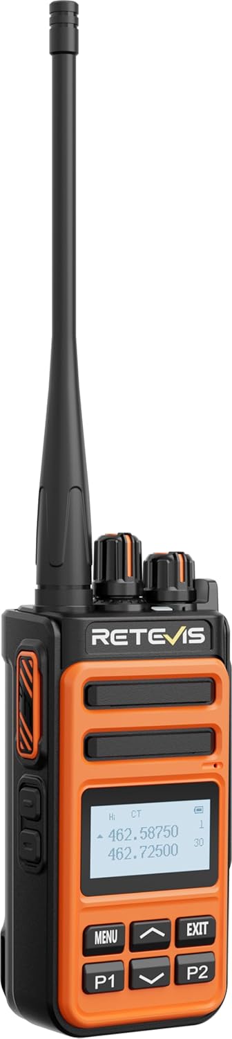 Retevis MateTalk C6B Walkie Talkies with Earpiece,Two Way Business Radios Long Range with 6 Way Charger,LCD Screen,Fast Charging,One-Key Pairing,NOAA,Rugged 2 Way Radio for Construction Farm(6 Pack)