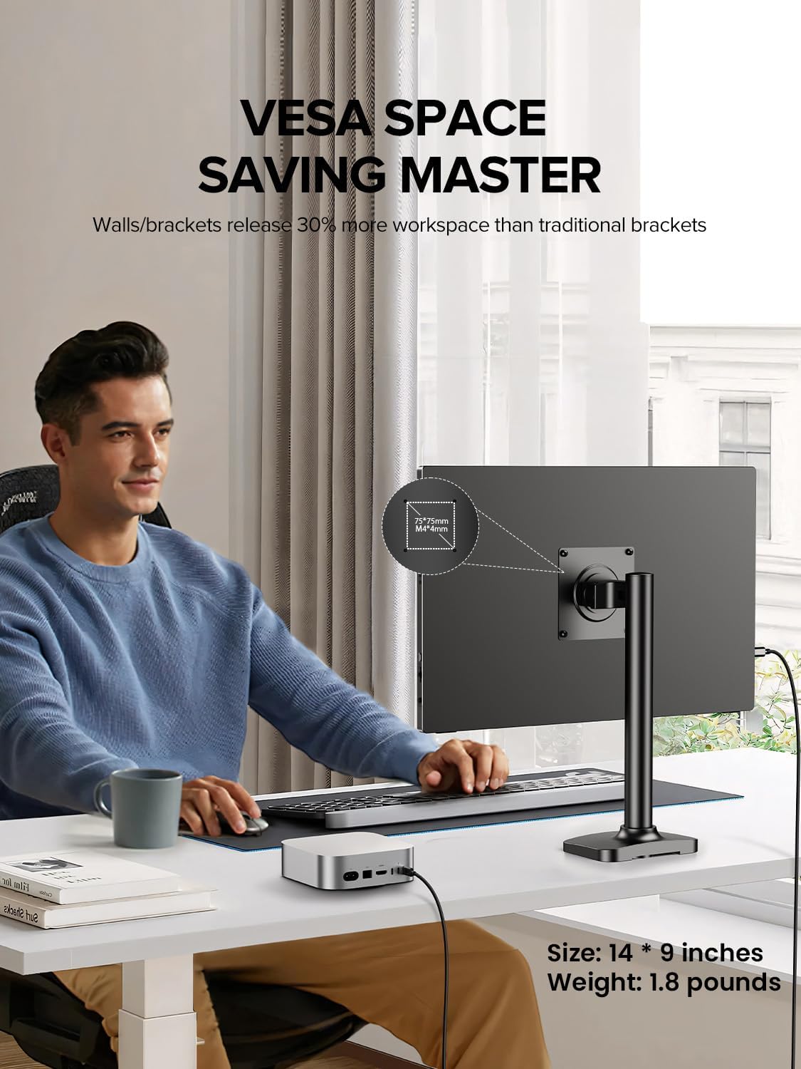 UPERFECT Portable Monitor 4K 16" | 1200 Nits Laptop Monitor | 3840 * 2400 UHD | 145% sRGB, 2000:1 Contrast | USB-C & MINI HDMI | VESA & Smart Case | Travel Screen for Computer, PC, Game Consoles
