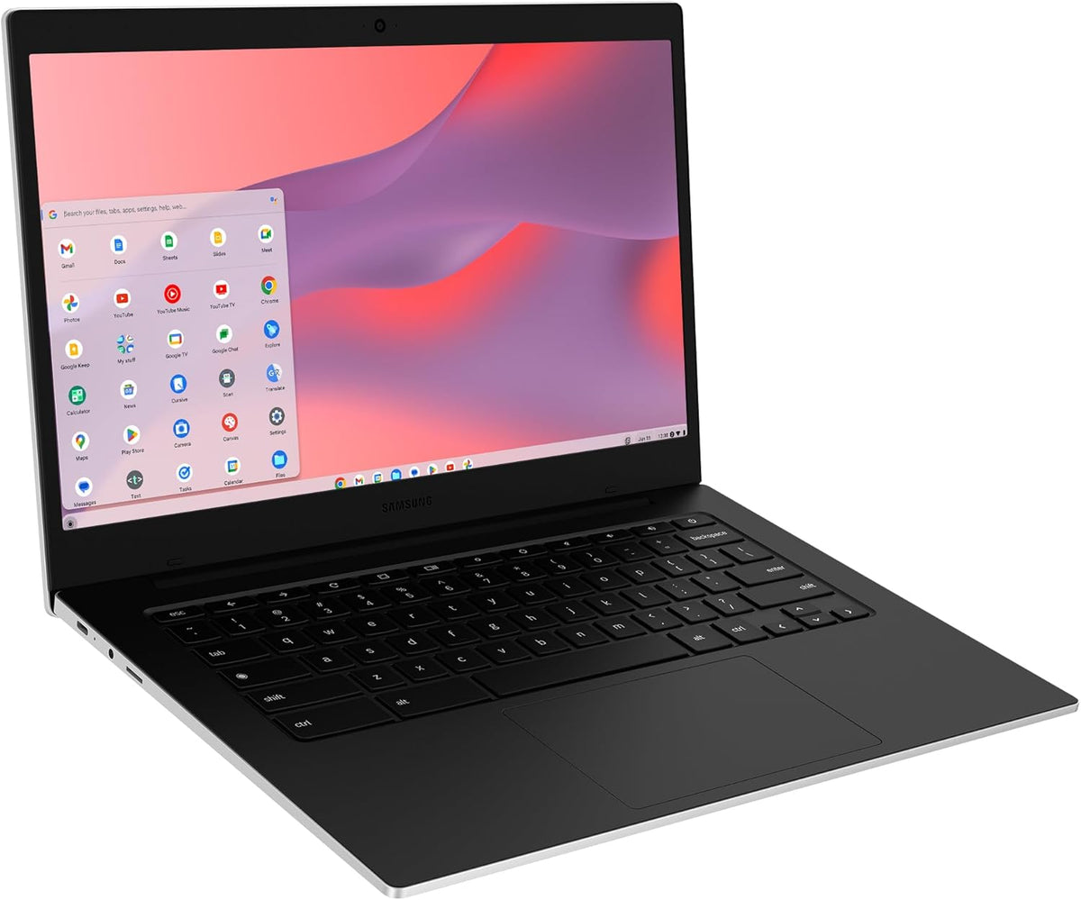Samsung 14" Galaxy Chromebook Go Laptop PC Computer, Intel Celeron N4500 Processor, 4GB RAM, 64GB Storage, ChromeOS, XE340XDA-KA2US, Student Laptop, Silver