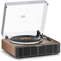 XJ-HOME Vinyl Record Player, All-in-one Record Player with Built-in Speakers, Bluetooth Turntable for High Fidelity Sound, RCA Out/AUX-in, 2 Speed, for Home Decor and Beginners