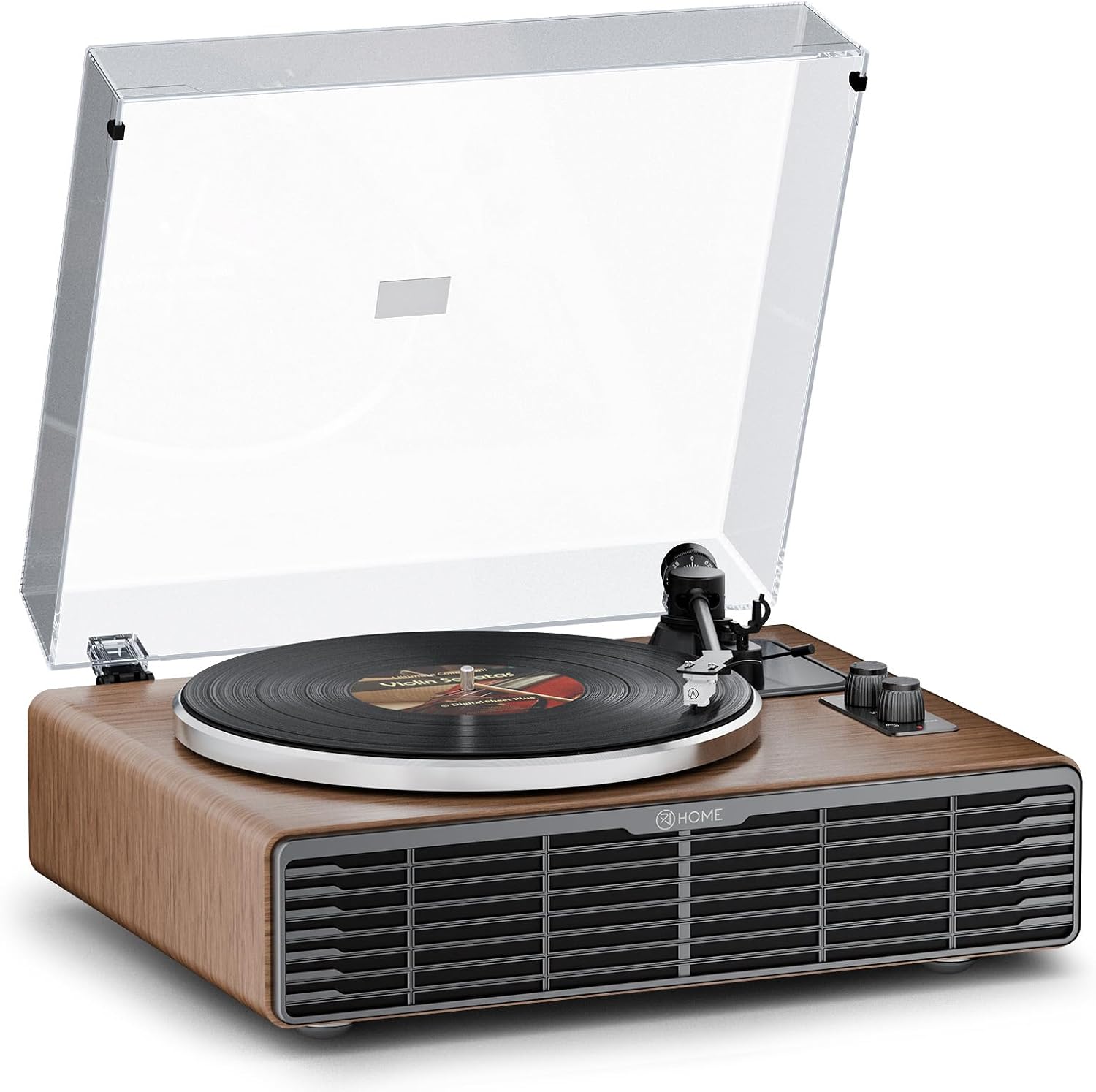 XJ-HOME Vinyl Record Player, All-in-one Record Player with Built-in Speakers, Bluetooth Turntable for High Fidelity Sound, RCA Out/AUX-in, 2 Speed, for Home Decor and Beginners
