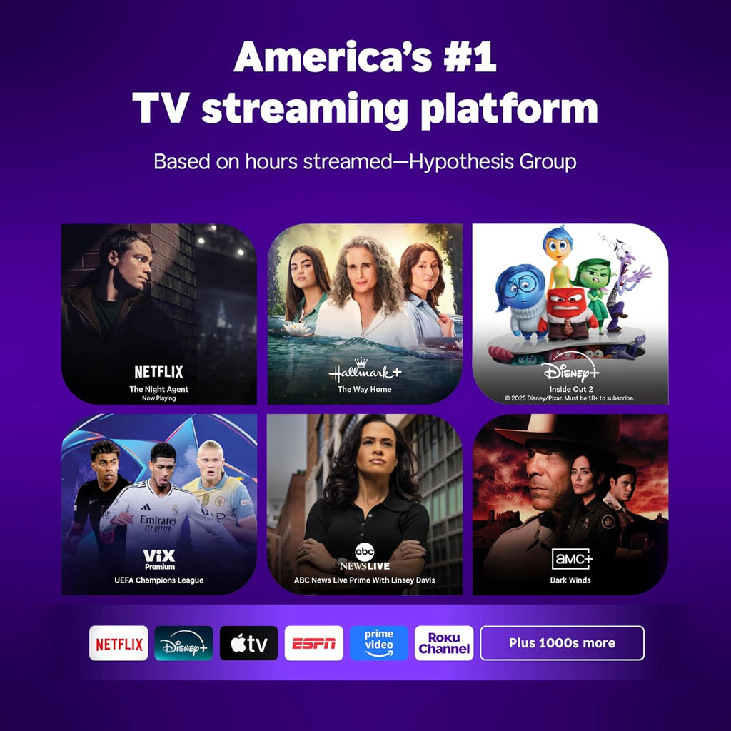 Roku Smart TV 2026 – 55-Inch Select Series, 4K QLED TV – Roku TV with Voice Remote – Flat Screen QLED Television with Wi-Fi for Streaming Live Local News, Sports, & Movies – Bluetooth Headphone Mode