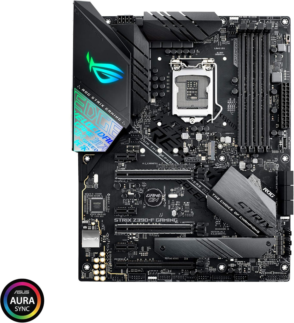 ASUS ROG Strix Z390-F Gaming Motherboard LGA1151 (Intel 8th and 9th Gen) ATX DDR4 DP HDMI M.2 USB 3.1 Gen2 Gigabit LAN