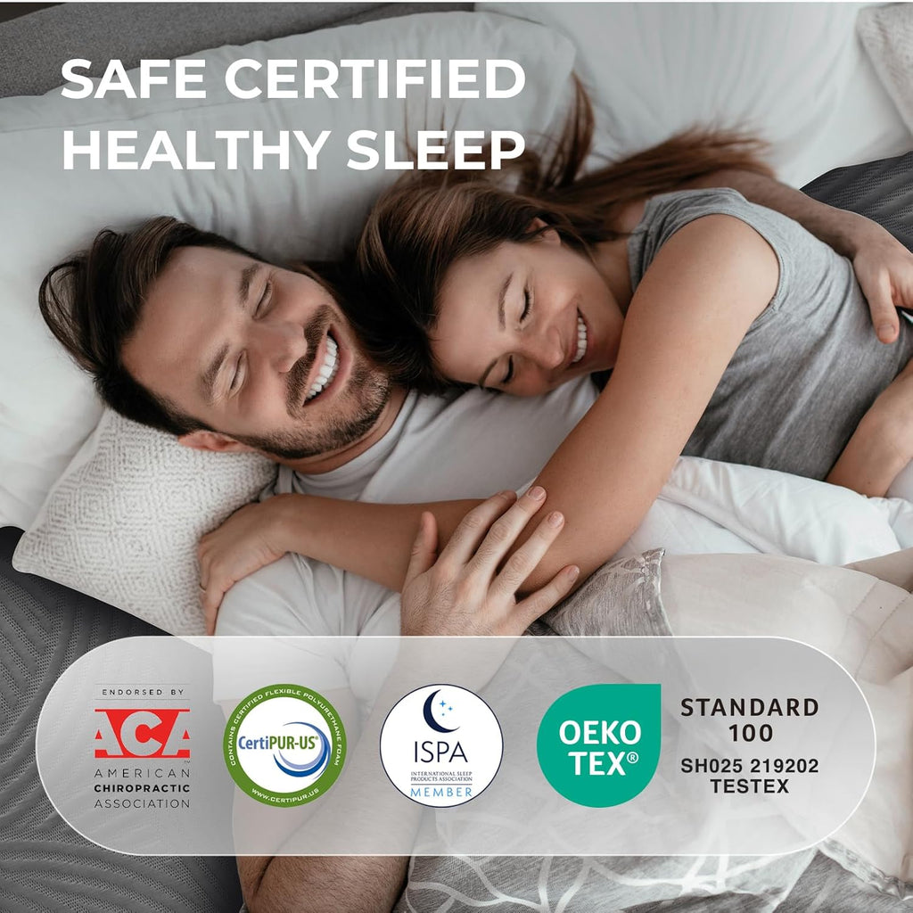 Sweetnight CoolNest 16 inch King Mattress, Cooling King Size Memory Foam Mattress for Cool Night Sleep, 5-Zone Ergo Support for Pressure Relief, Medium, CertiPUR-US Certified