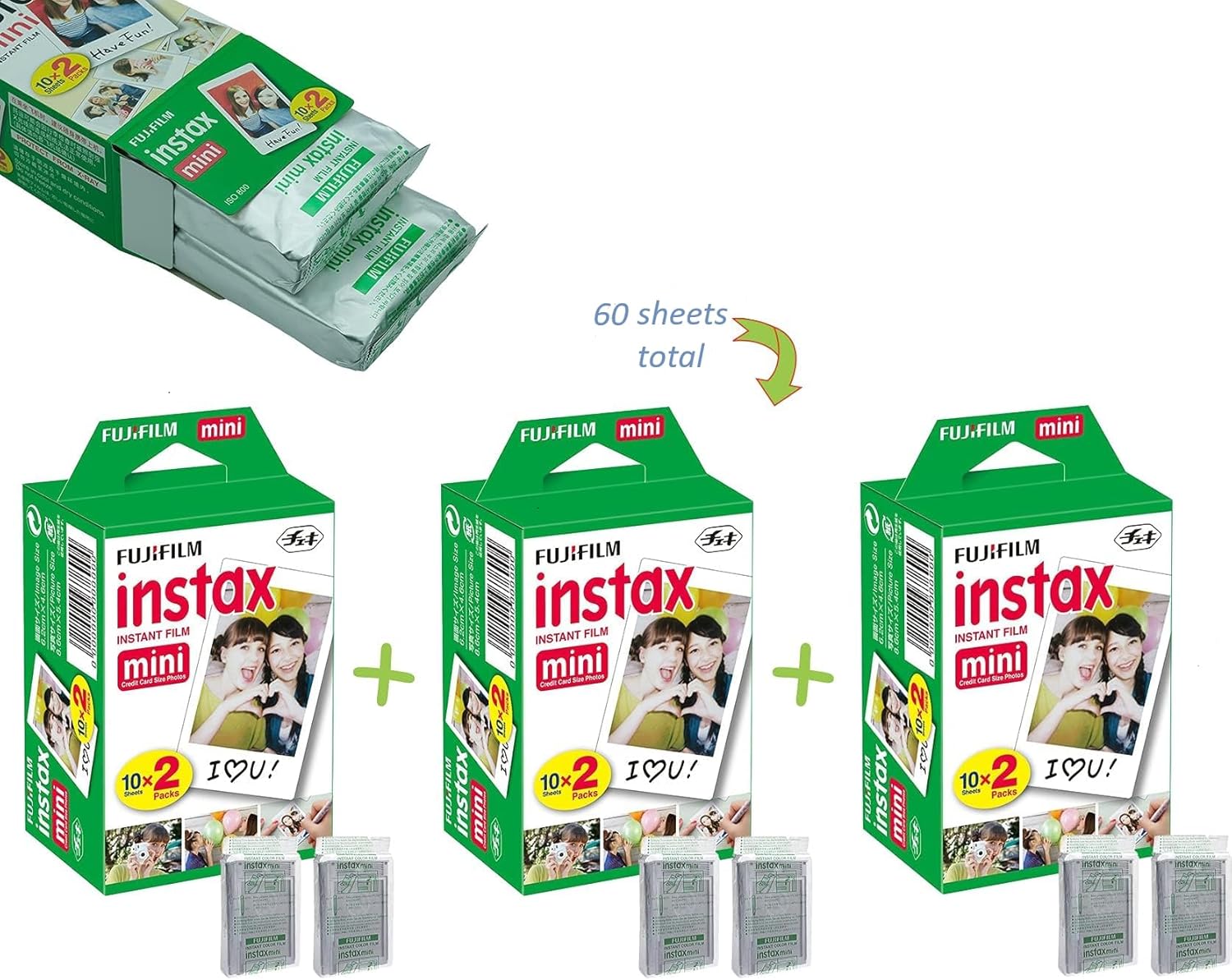 Fujifilm Instax Mini 12 Instant Camera Clay White and Fuji Film Value Pack (60 Sheets) Bundle with Sturdy Tiger Accessories, Carrying Case, Photo Album 64 Pockets