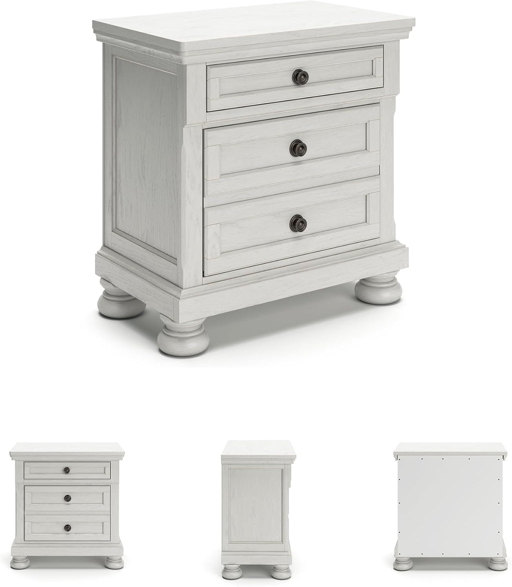 Signature Design by Ashley Robbinsdale Traditional 2 Drawer Night Stand, White