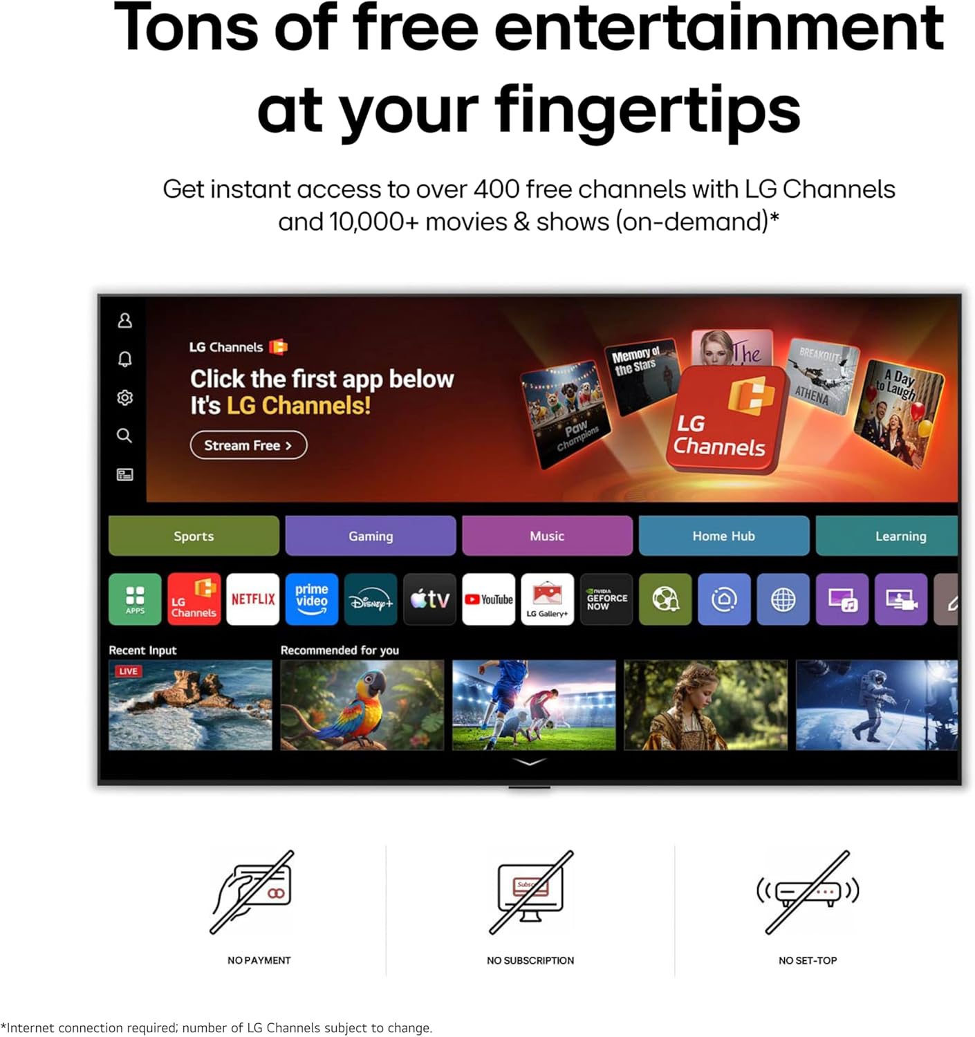 LG 65-Inch Class Nano AI 4K NU85 Series Smart TV w/AI Sound Pro, HDR10, AI 4K Super Upscaling, Filmmaker Mode, Wow Orchestra, Compatible with Alexa (65NU850BPUA, 2026)