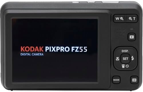 KODAK PIXPRO FZ55 Digital Camera Bundle, Includes: SanDisk 64GB SDXC Memory Card, SD Card Reader Compatible with Computers and Smartphones and Memory Card Wallet (4 Items) (Blue)