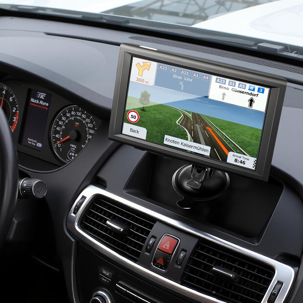 VEVOR GPS Navigator for Car, 9 inch Touch Screen 16GB GPS Navigation System with Built-in Dash Cam, Voice Turn-by-Turn Guidance, Speed and Red Light Warning, Custom Truck Routing, for Car Truck RV
