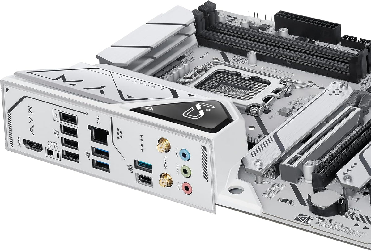 ASUS Z790-AYW WiFi W II Intel Z790 (LGA 1700) ATX Motherboard with PCIe® 5.0, 3X M.2, 12+1 DrMOS, DDR5, WiFi 6, 2.5Gb LAN, HDMI, USB 10Gbps Type-C®, USB 10Gbps Type-C®, Thunderbolt™, USB4®, Aura Sync