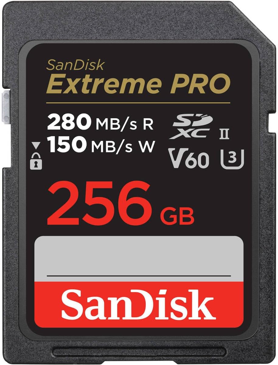 SANDISK 256GB Extreme PRO SDXC Class 10 UHS-2 V60 Flash Memory Card