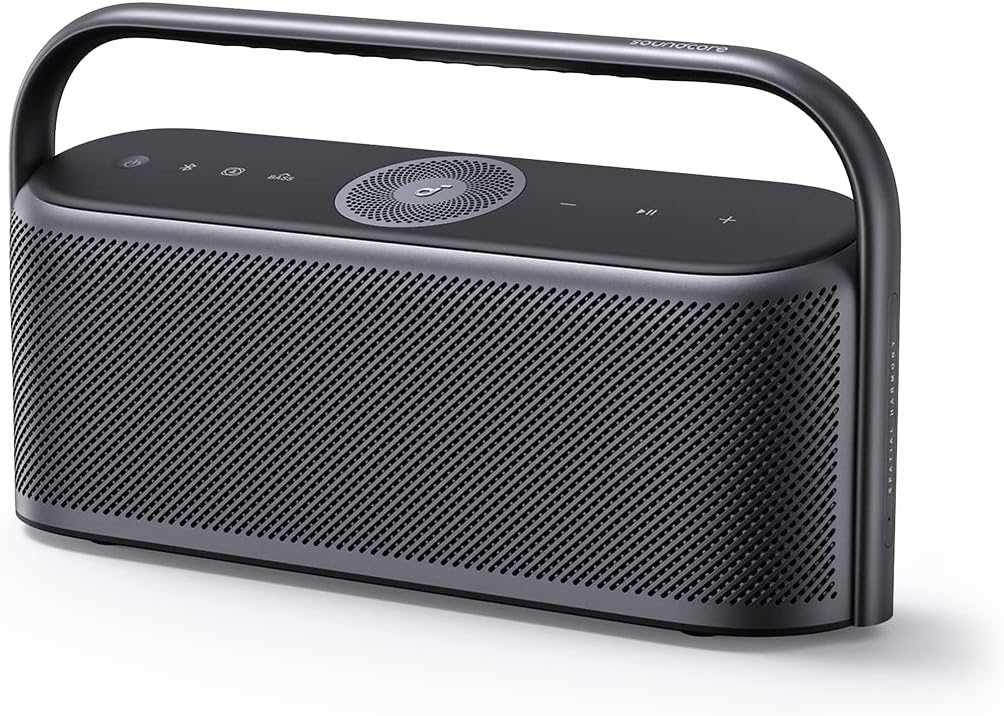 Soundcore Motion X600 Portable Bluetooth Speaker with Wireless Hi-Res Spatial Audio,50W Sound, IPX7 Waterproof, 12H Long Playtime, Pro EQ, Built-in Handle, AUX-in (Renewed)