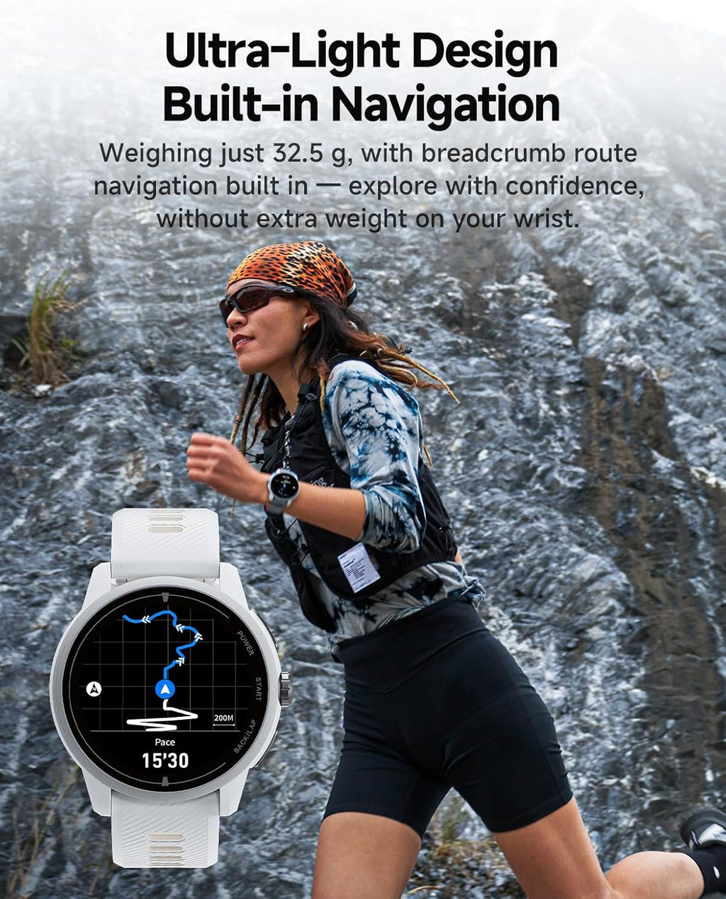 iGPSPORT VeRun GPS Sports Watch, 1.32'' AMOLED Display Running Training Metrics Plan Route Navigation ANT+ Bluetooth Gray