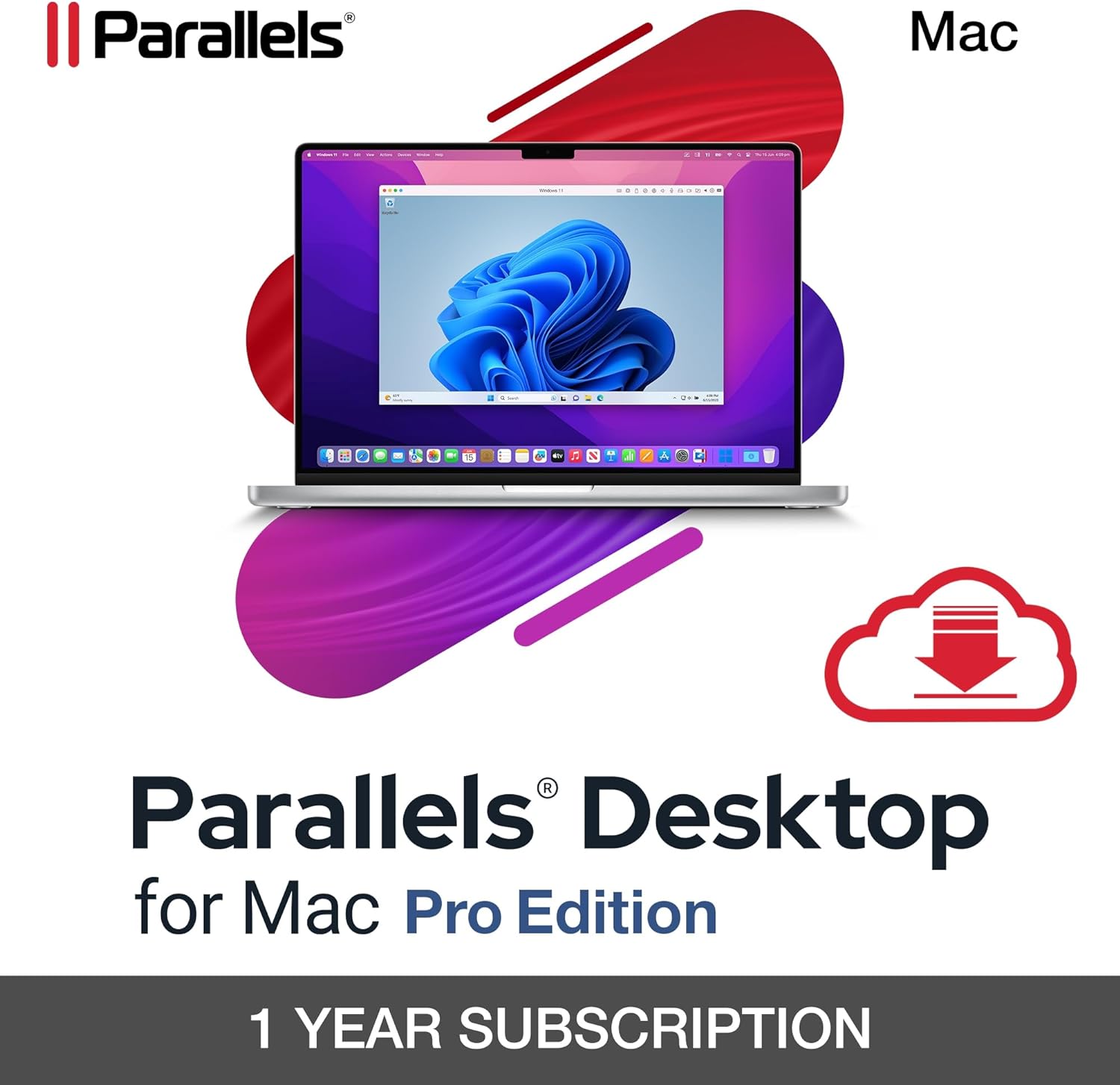 Parallels Desktop 26 for Mac Pro Edition | Run Windows on Mac Virtual Machine Software| Authorized by Microsoft | 1 Year Subscription Mac Download
