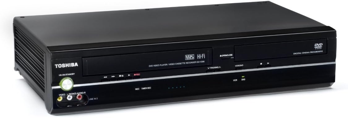 Toshiba SD-V296 DVD Player/VCR Combo, Progressive Scan Dolby Digital Remote Control, Black