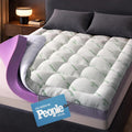 Dual-Layer 4 Inch Queen Size Mattress Topper - 2” Memory Foam + 2” Viscose Made from Bamboo Mattress Pad - Double the Comfort & Back Support - Removable & Machine-Washable Cover, Green