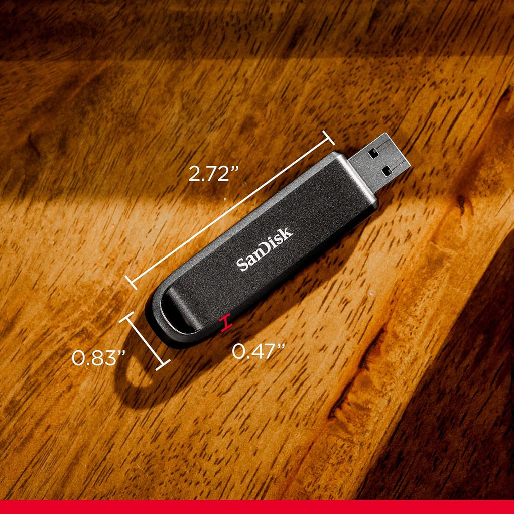 SANDISK 2TB Extreme PRO Flash Drive with USB-A - Up to 1000MB/s Read speeds and 900MB/s Write speeds - for Laptops, Computers, Desktops - High Performance Drive, Black - SDCZ820-2T00-G46
