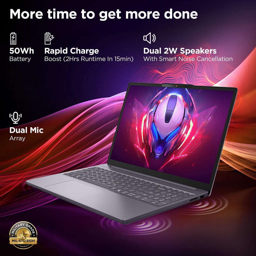 Lenovo 2026 Laptop Computer, 13th Gen Intel i7, 16GB DDR5 RAM, 512GB SSD, 15" WUXGA IPS, 500GB Ext. HDD, Lifetime Office 365, WiFi 6, BT 5.2, Long Battery Life, Windows 11 Home, AI-Ready for Business