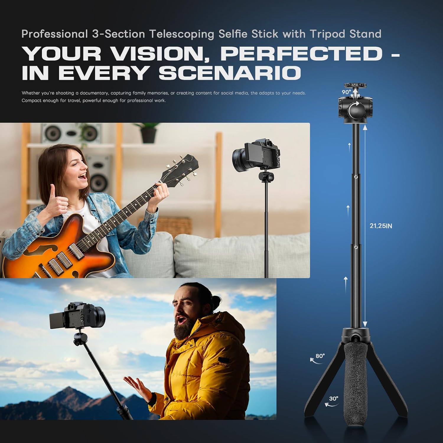 G-Anica 5K 64MP Digital Camera for Photography, Vlogging WiFi Point and Shoot Camera with 180 Flip Screen, 16X Zoom All-in-One Camera Kit for Beginners & Teens, with 64GB Card, Microphone, Filter Trio