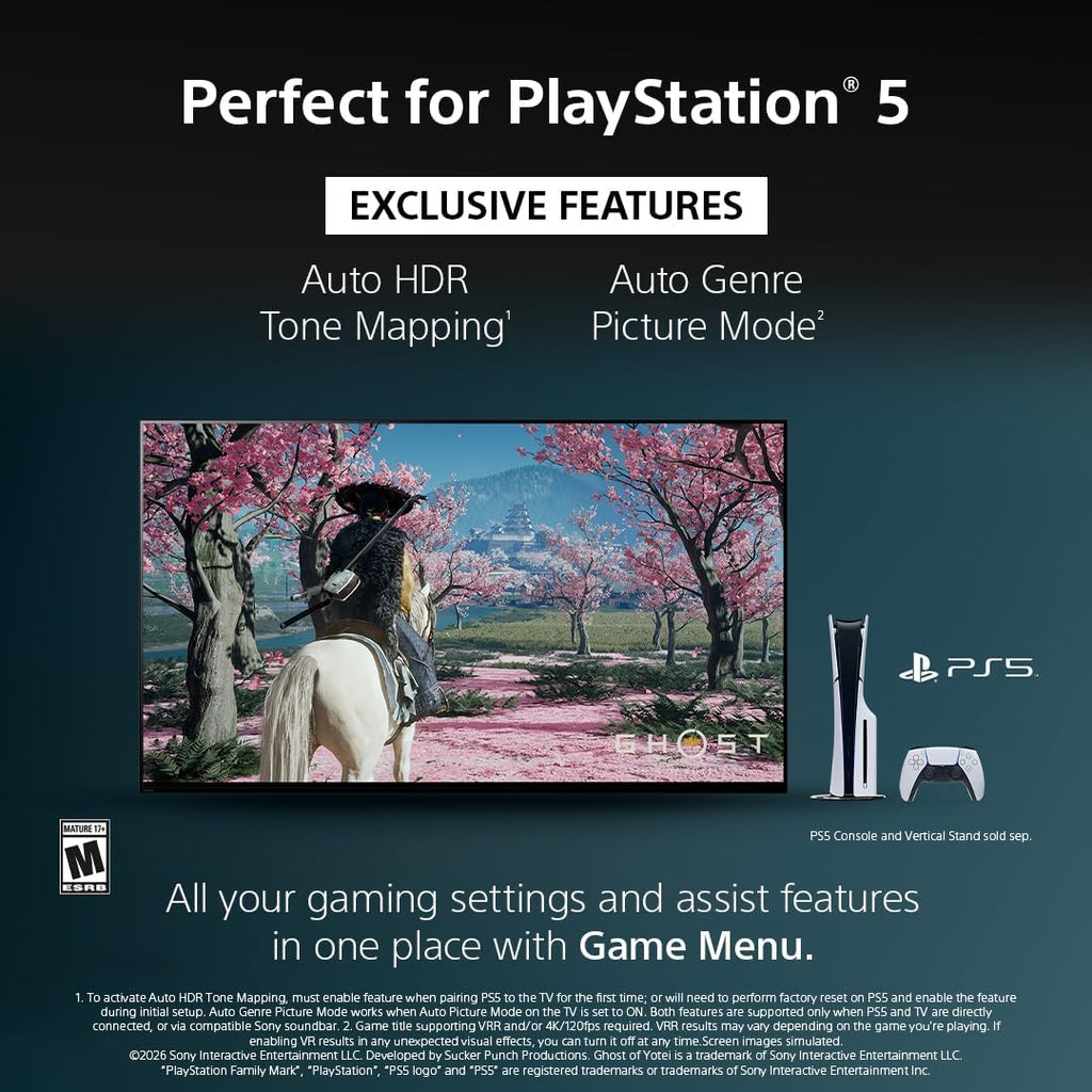 Sony BRAVIA 3 II 50 Inch 4K HDR LED Smart Google TV with Gemini, XR Processor with AI Technology, Dolby Vision/Atmos, 120Hz Television, Exclusive Features for PS5, K-50XR30M2, 2026 Model