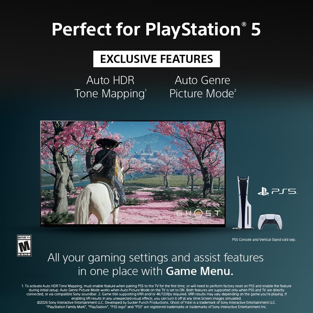 Sony BRAVIA 3 II 50 Inch 4K HDR LED Smart Google TV with Gemini, XR Processor with AI Technology, Dolby Vision/Atmos, 120Hz Television, Exclusive Features for PS5, K-50XR30M2, 2026 Model