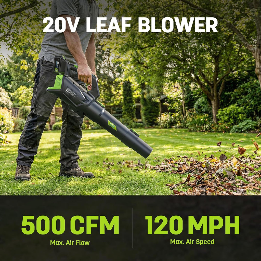 STEELITE 40V(2×20V) 17-Inch Cordless Lawn Mower Combo, Brushless Electric Mower, 12-Inch Weed Wacker & 500CFM Leaf Blower, with 4 Batteries and 3 Chargers - Shipped in 2 packages, delivery separately.